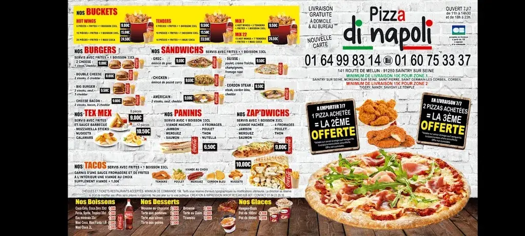 Menu_Pizza di Napoli Saintry sur Seine 91250_Saintry-sur-Seine_image_2