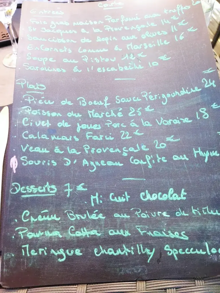 Menu_Le Relais de l'Ecluse - Le 