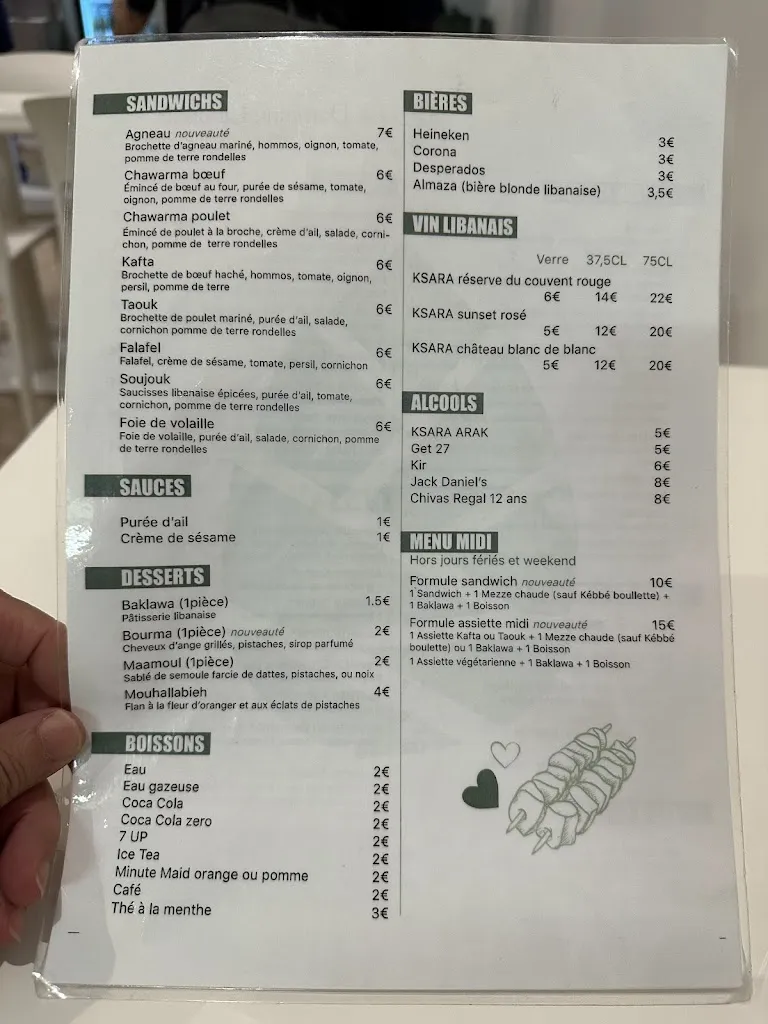 Menu_Le Domaine Libanais_Santeny_image_4