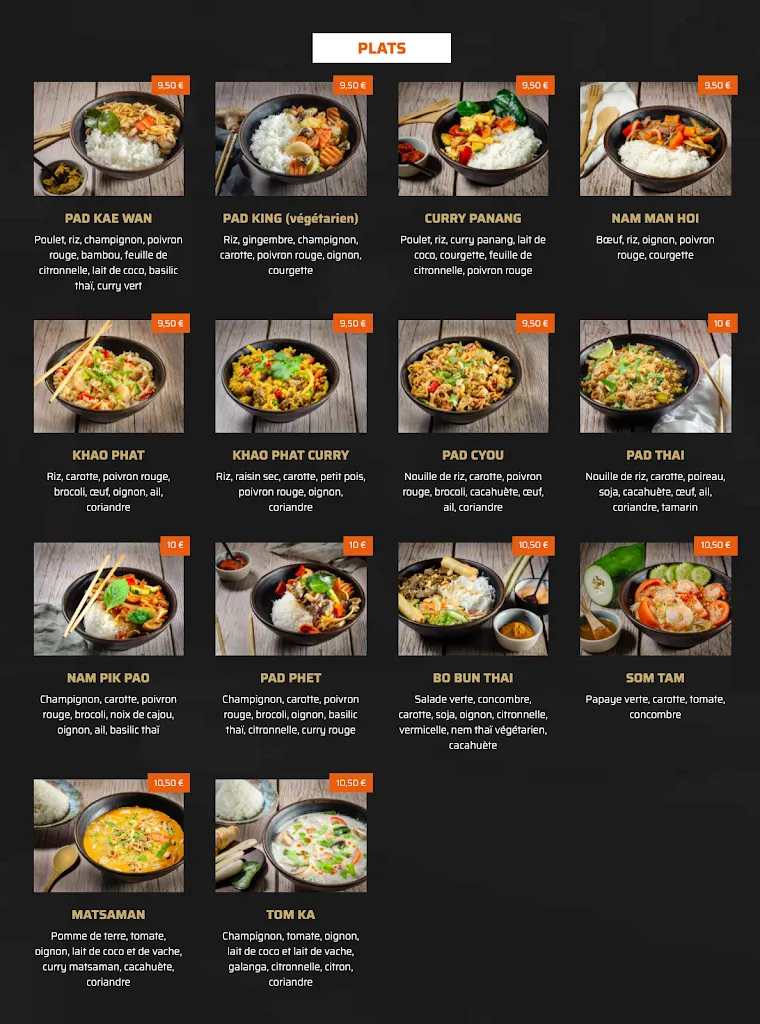 Menu_Paris Bangkok - Bowlcenter Echirolles_Échirolles_image_3