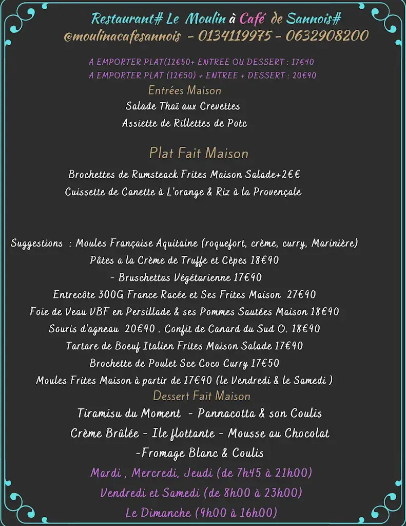 Menu_Le moulin à café de Sannois_Sannois_image_1