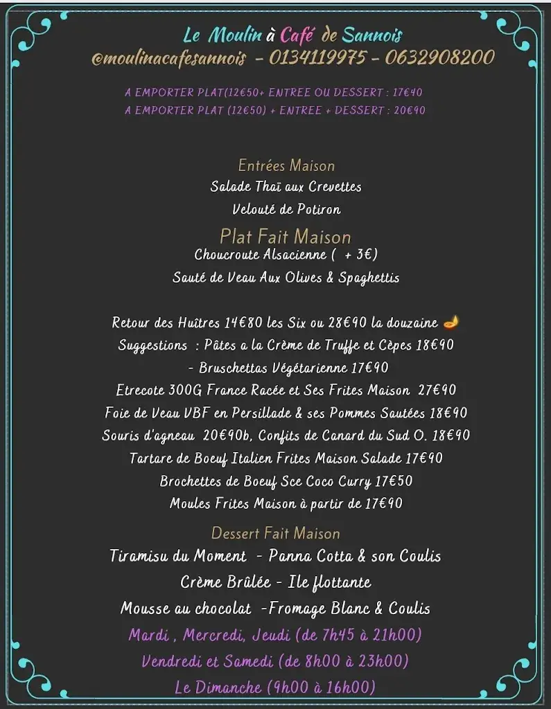 Menu_Le moulin à café de Sannois_Sannois_image_2