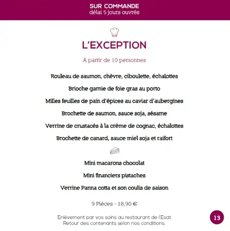 Menu_Restaurant ESAT Le Pré-Clou_Échirolles_image_1