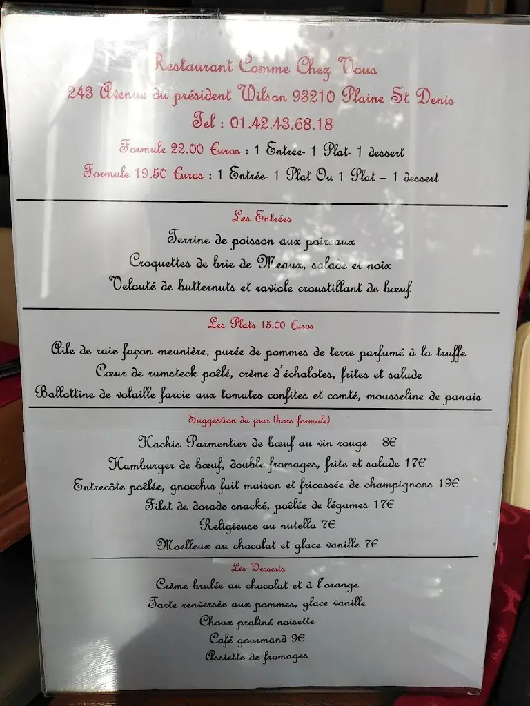 Menu_Comme Chez Vous-L Emaillerie_Saint-Denis_image_3