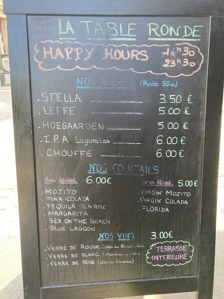 Menu_LA TABLE RONDE - Restaurant et Hotel_Saint-Denis_image_2