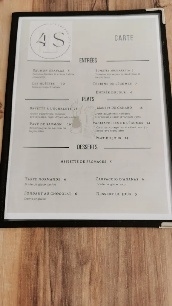 Menu_Auberge des 4s_Goussonville_immagine_1
