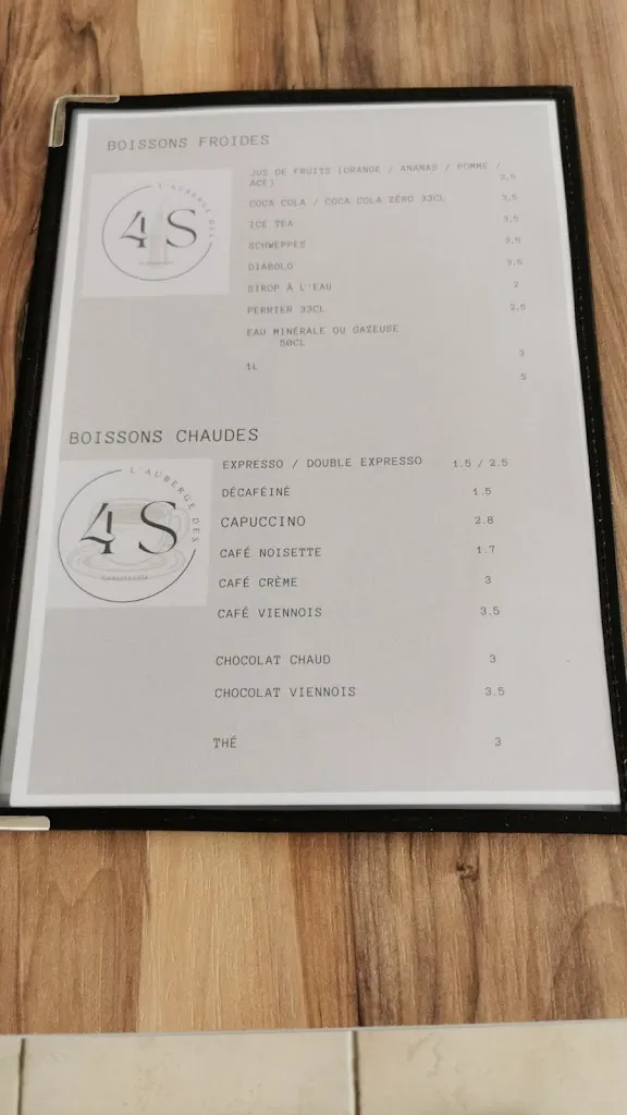 Menu_Auberge des 4s_Goussonville_immagine_2