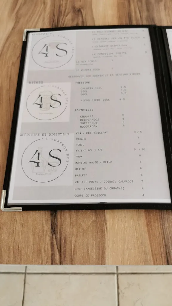 Menu_Auberge des 4s_Goussonville_immagine_3