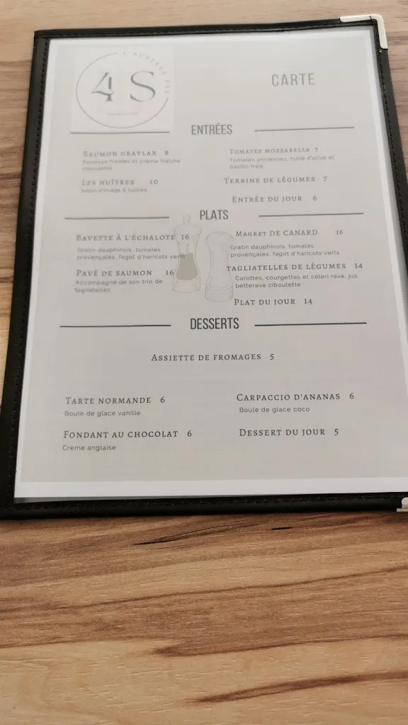 Menu_Auberge des 4s_Goussonville_immagine_4