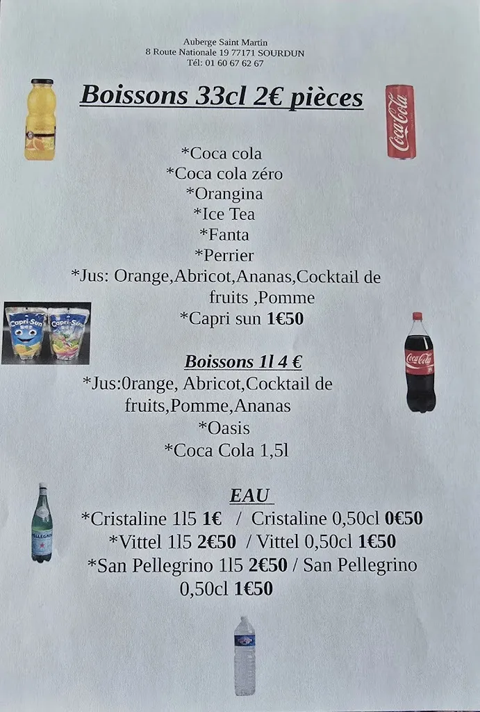 Menu_Auberge de Saint Martin_Sourdun_image_1