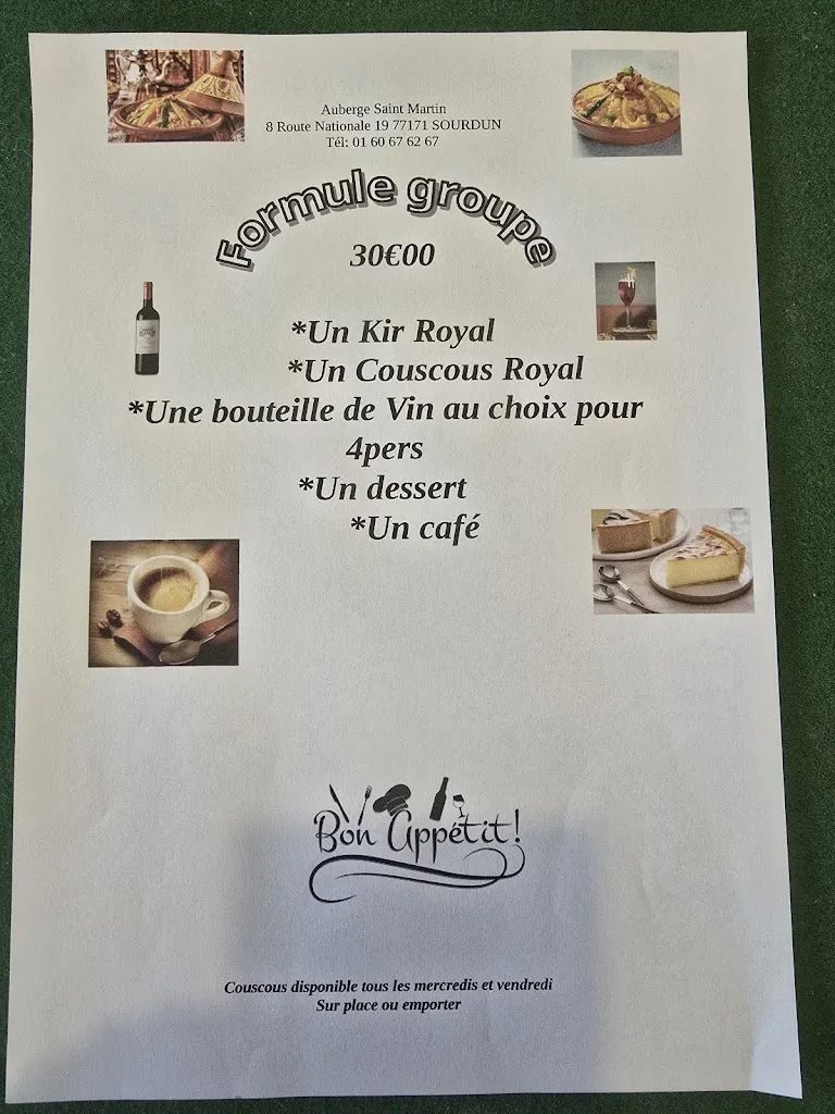 Menu_Auberge de Saint Martin_Sourdun_image_4