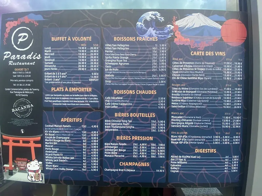 Menu_Restaurant Paradis 95_Taverny_image_2