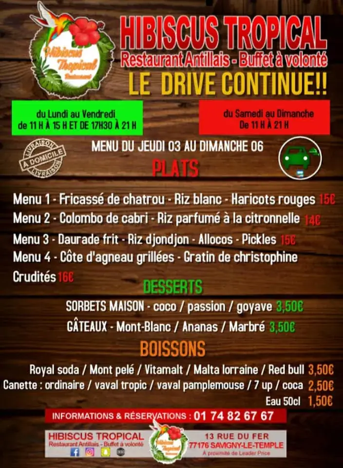 Menu_Hibiscus Tropical Restaurant_Savigny-le-Temple_image_1