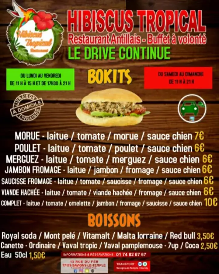Menu_Hibiscus Tropical Restaurant_Savigny-le-Temple_image_3