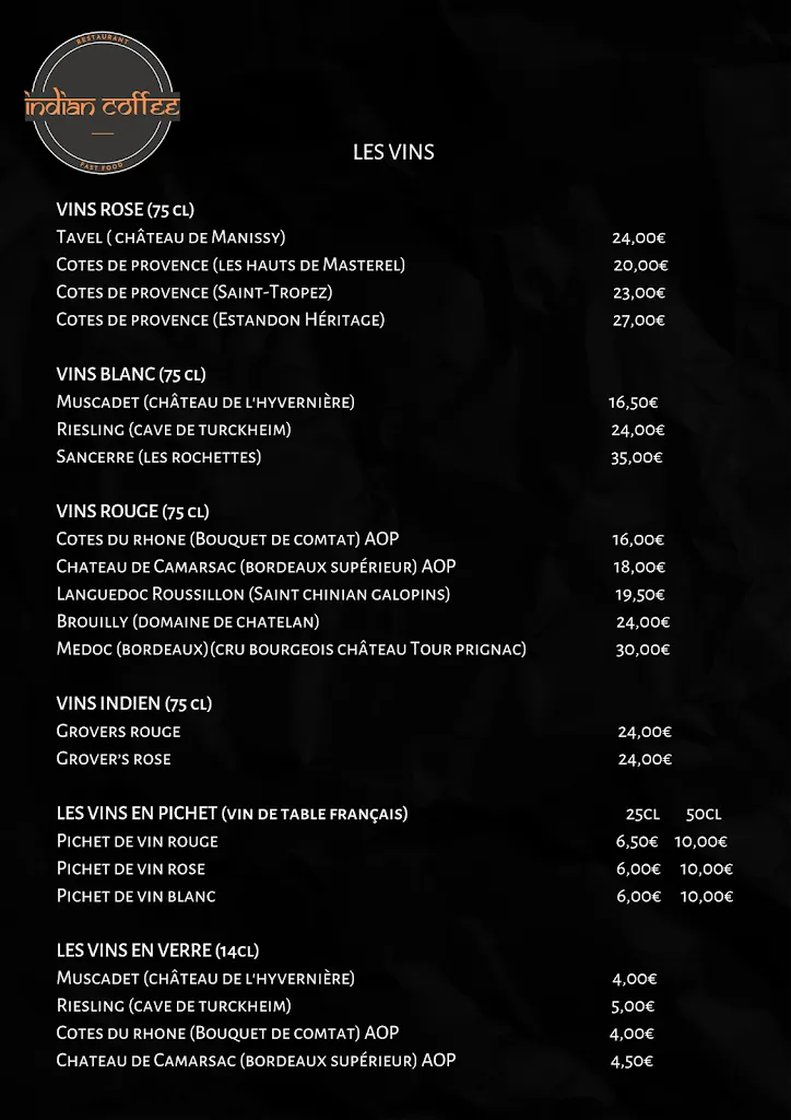 Menu_INDIAN COFFEE_Savigny-le-Temple_image_2