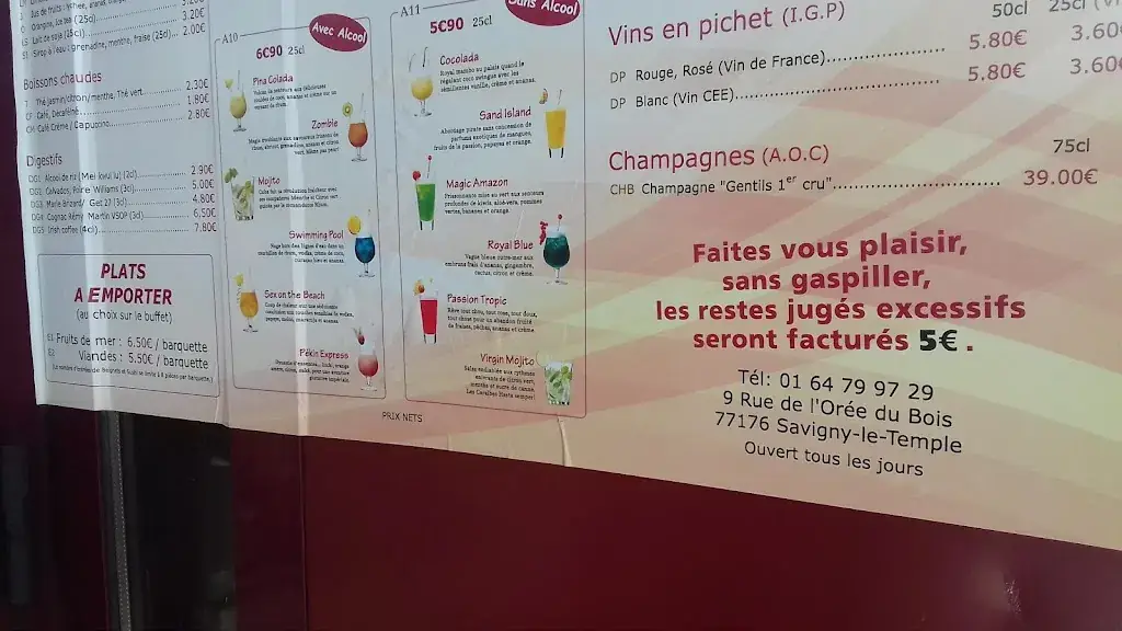 Menü_RESTAURANT 28_Savigny-le-Temple_Bild_2