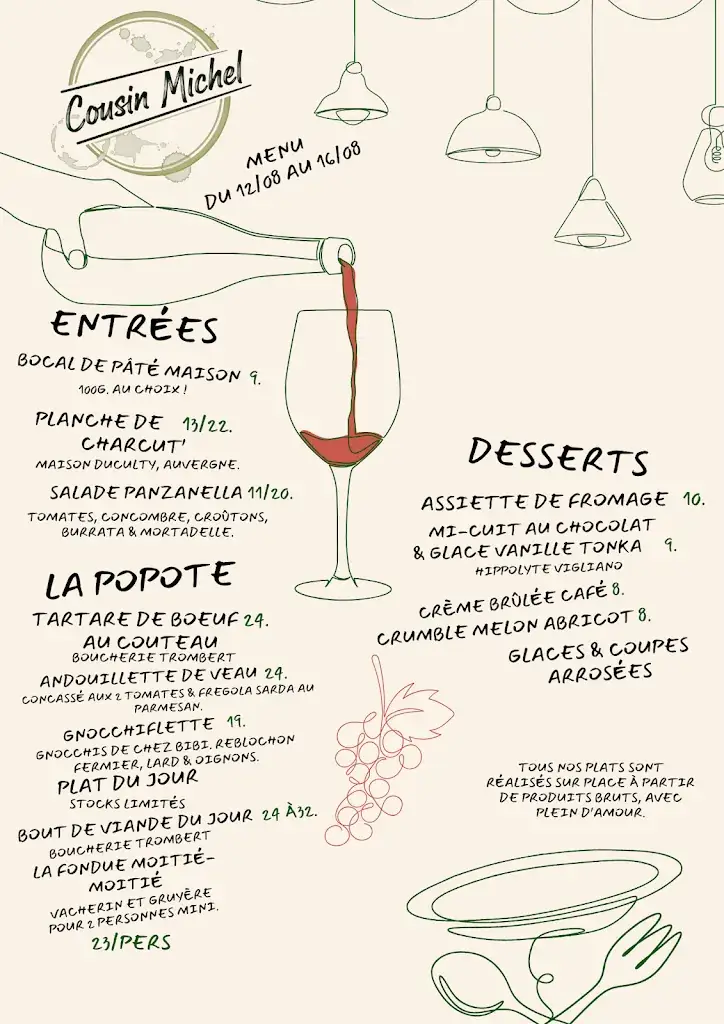 Menü_Bistrot le Cousin Michel_Thonon-les-Bains_Bild_1