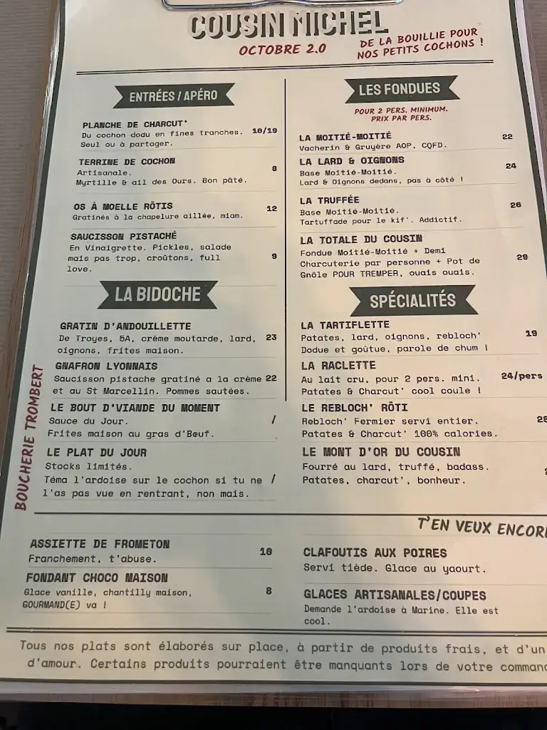 Menü_Bistrot le Cousin Michel_Thonon-les-Bains_Bild_2