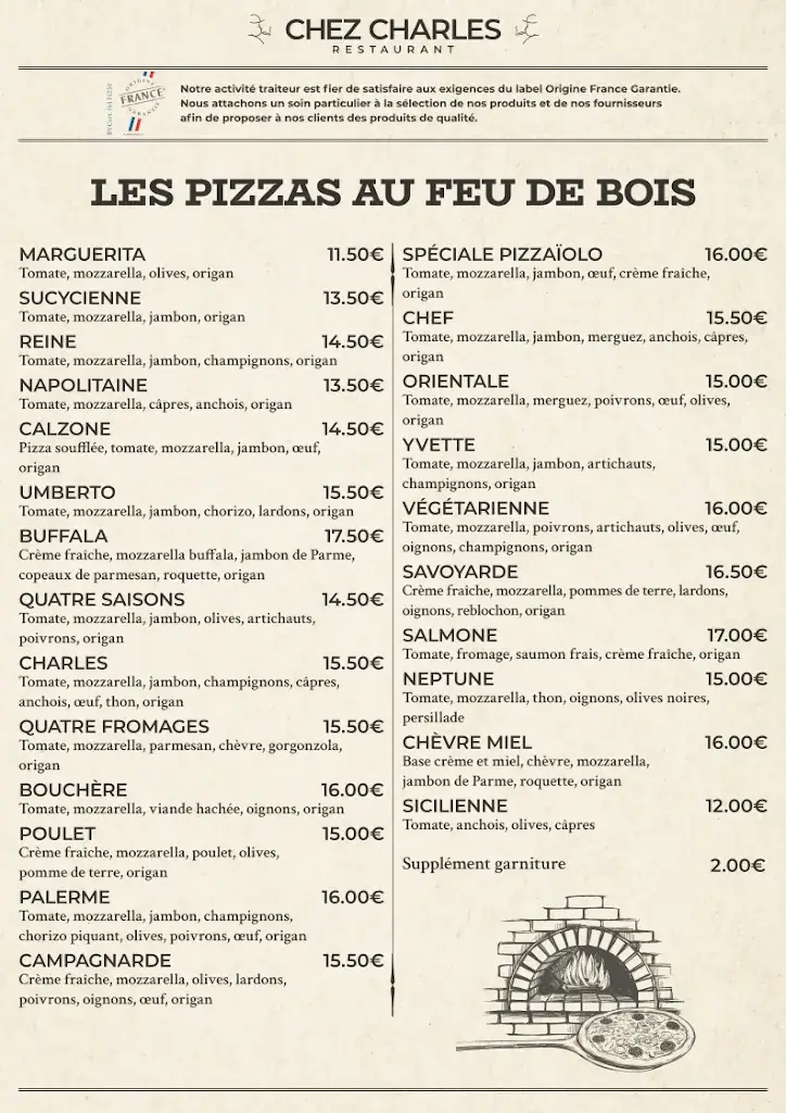 Menu_Restaurant Chez Charles_Sucy-en-Brie_immagine_2