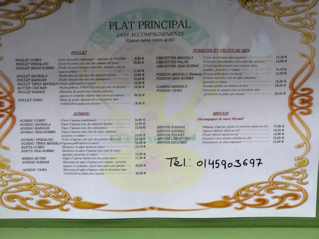 Menu_Restaurant Sohana_Sucy-en-Brie_image_4