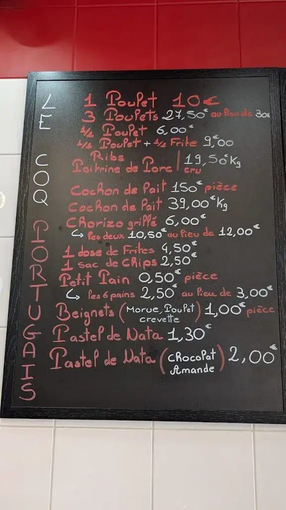 Menu_Le Coq Portugais_Sucy-en-Brie_image_1
