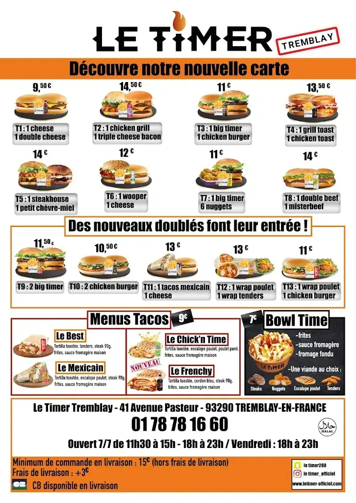 Menu_Le Timer Tremblay en france_Tremblay-en-France_image_2