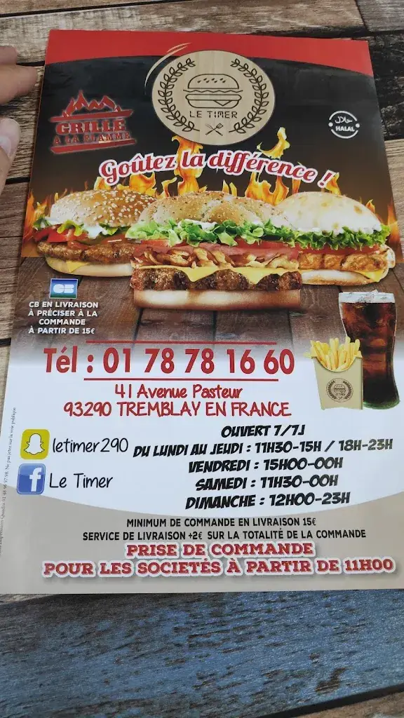 Menu_Le Timer Tremblay en france_Tremblay-en-France_image_3