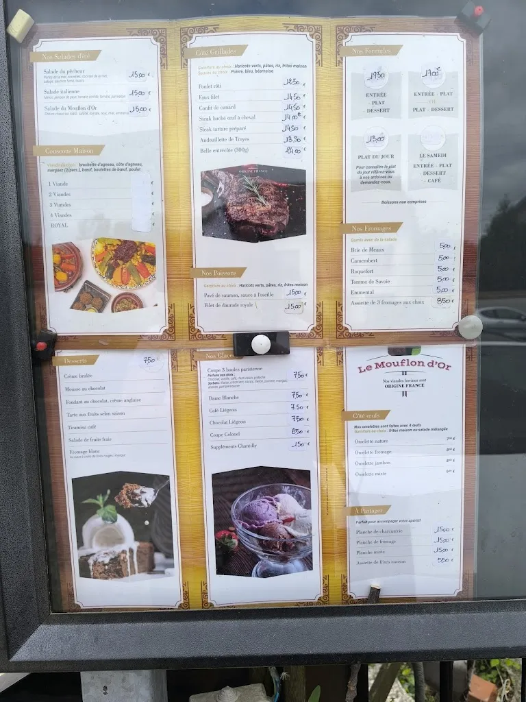 Menu_Le Mouflon d'or BAR, HÔTEL RESTAURANT FDJ_Trilport_immagine_1