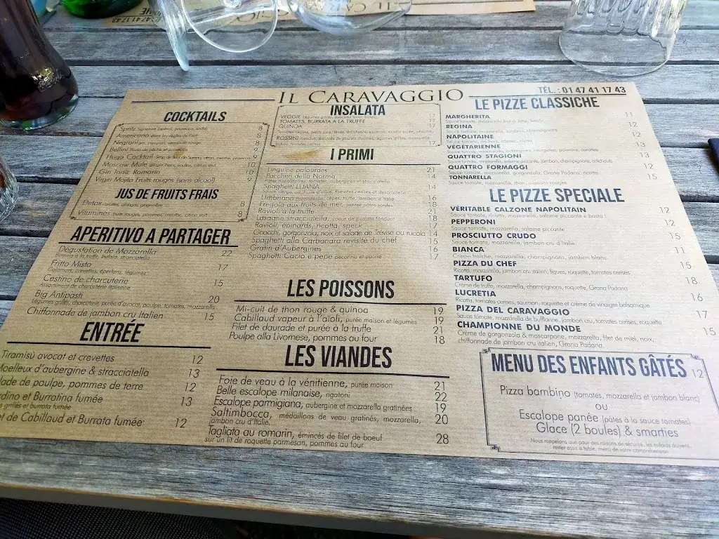 Menu_Il Caravaggio_Vaucresson_imagen_2