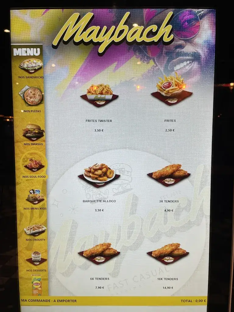 Menu_Maybach - Fast casual_Trappes_image_1