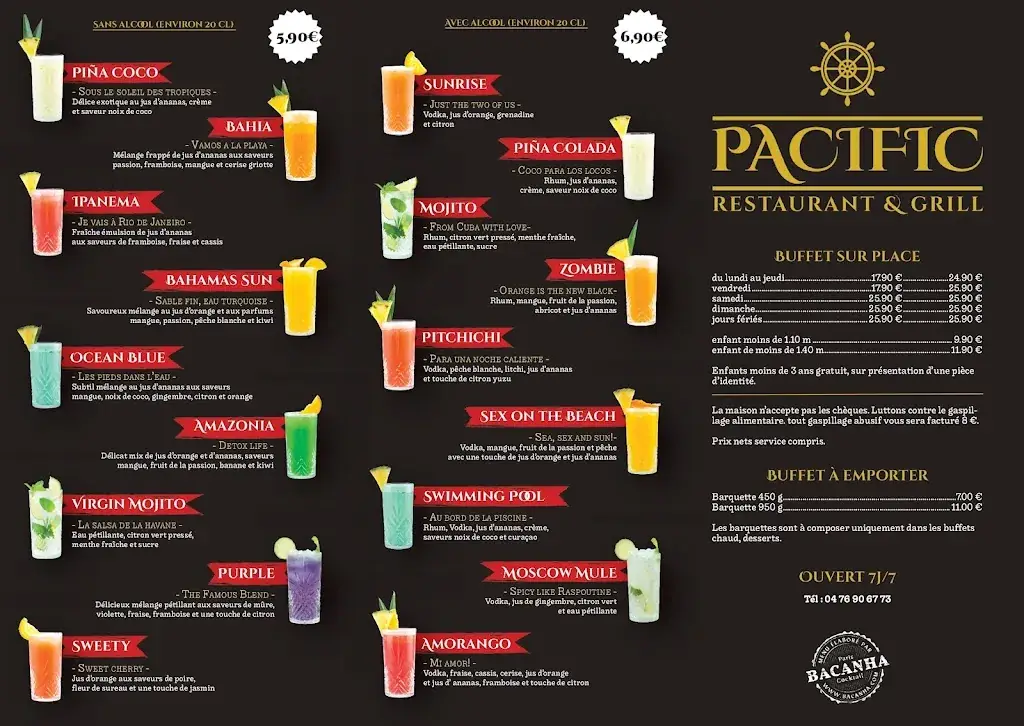 Menu_PACIFIC GRILL_Saint-Égrève_image_1