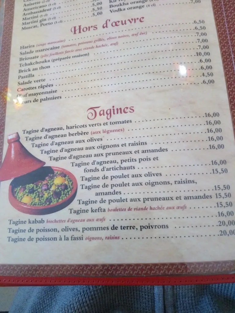 Menu_La Tour du Maroc_Villebon-sur-Yvette_image_3
