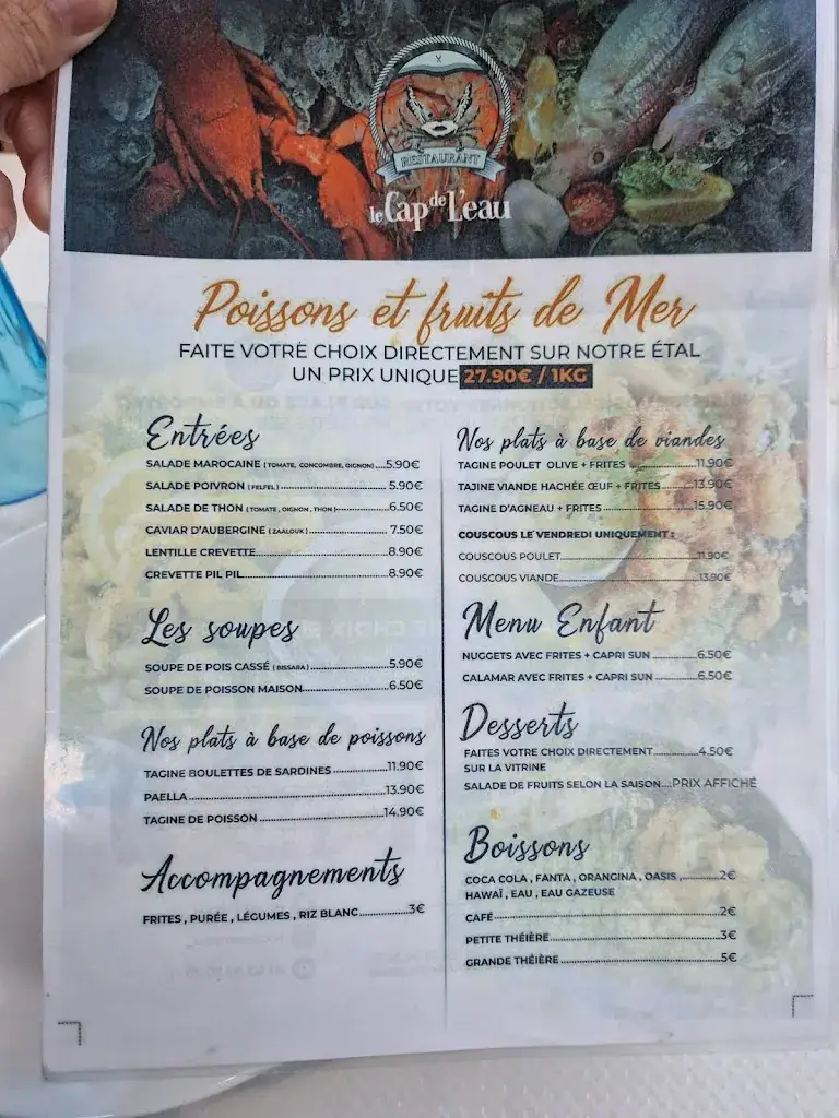 Menu_LE CAP DE L'EAU_Sevran_image_2
