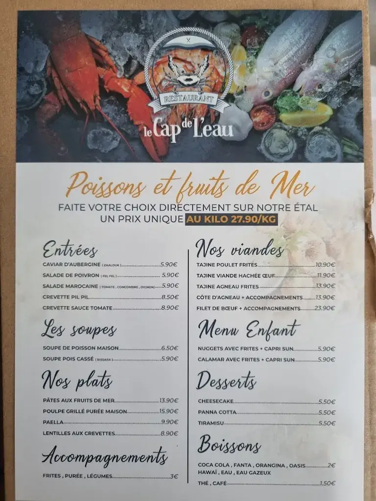 Menu_LE CAP DE L'EAU_Sevran_image_3