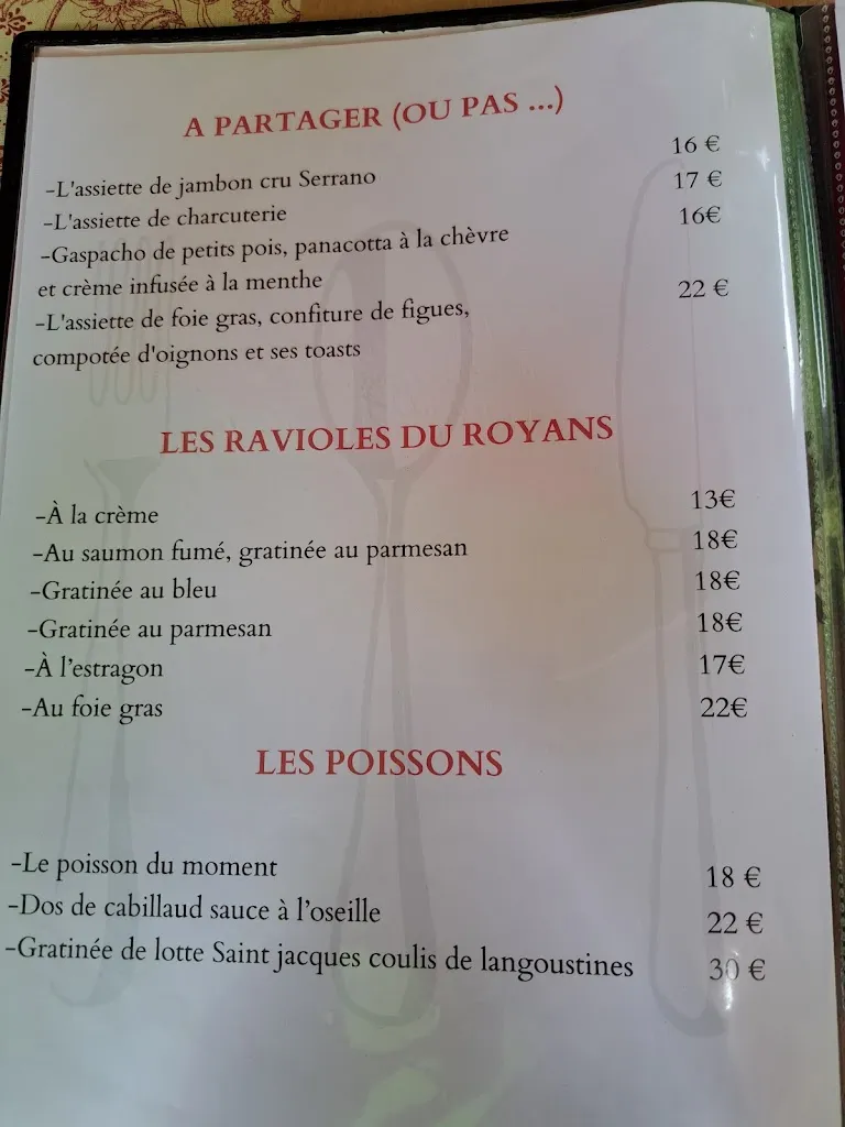 Menu_Restaurant Le Mas_Froges_image_3