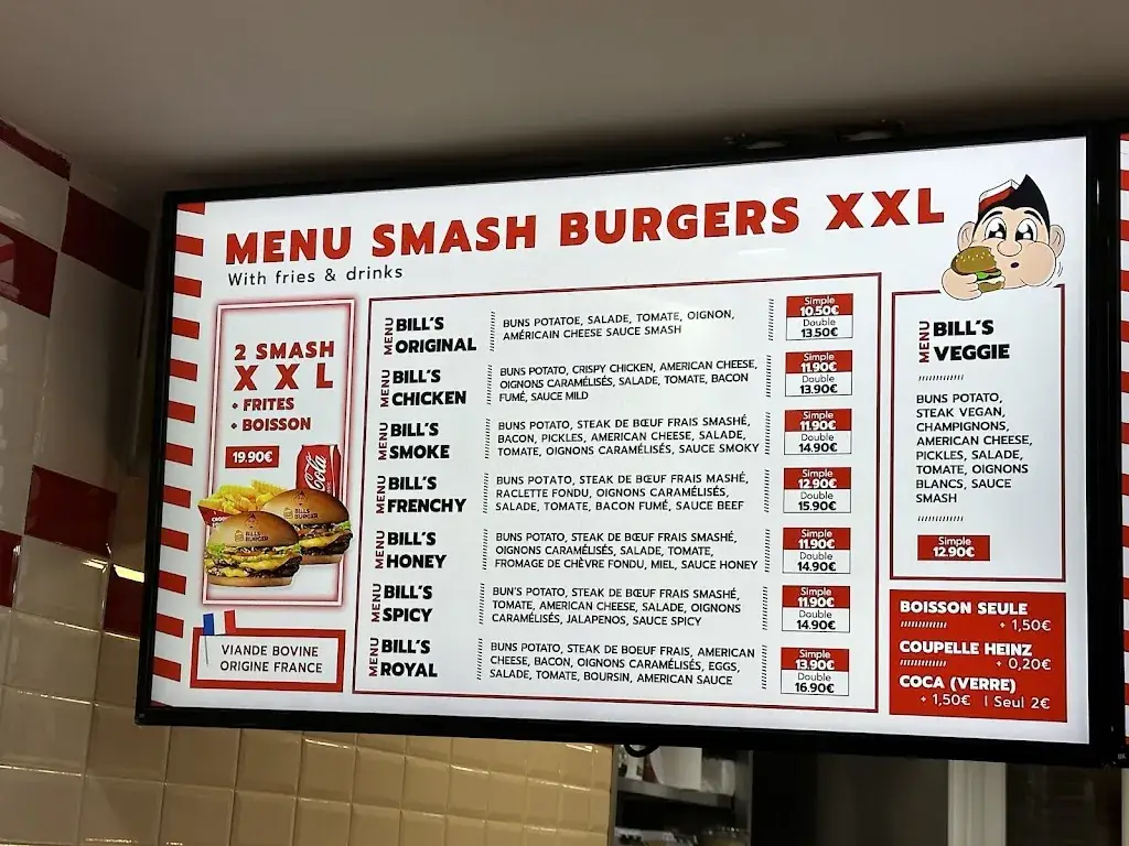 Menu_Bill's Burger Sevran_Sevran_image_1