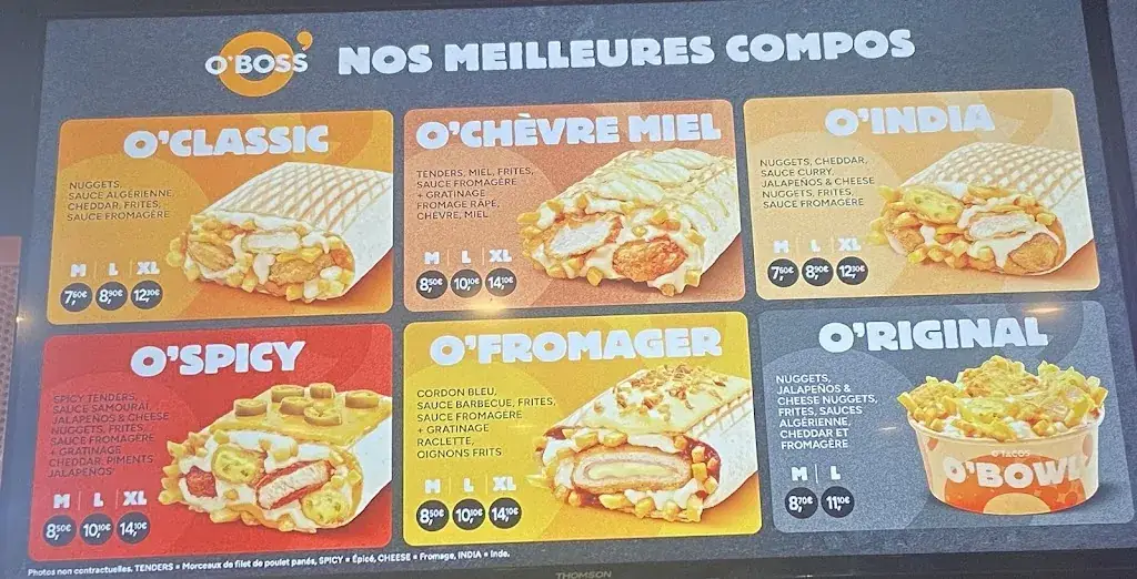 Menu_O'Tacos Sevran_Sevran_image_4