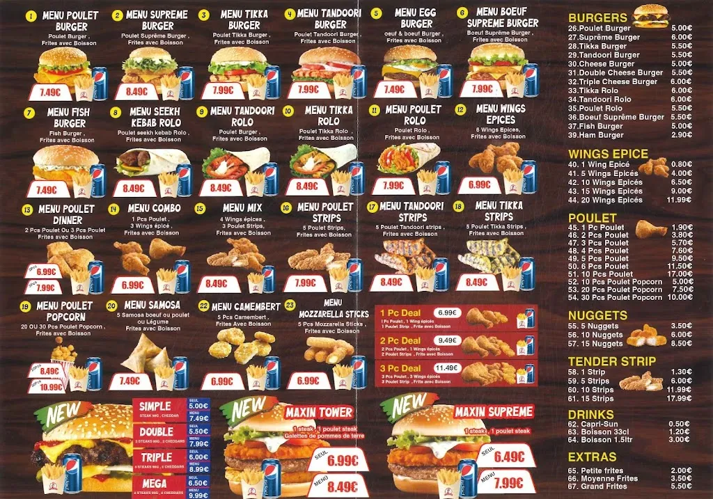 Menu_Maxin Chicken_Sevran_image_1