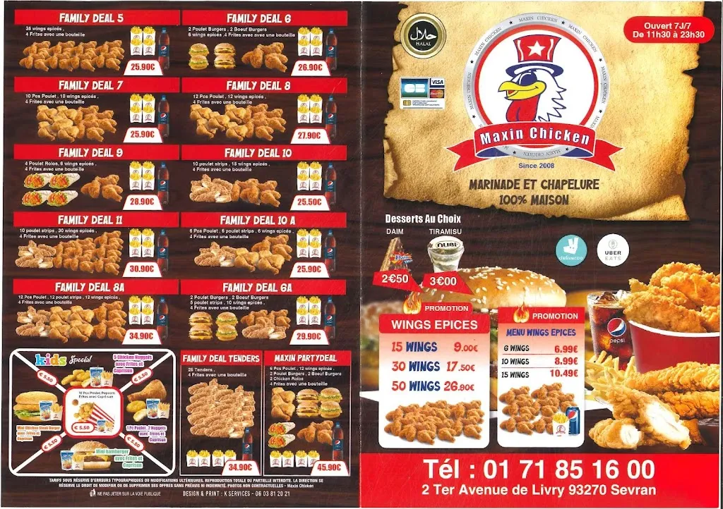 Menu_Maxin Chicken_Sevran_image_2