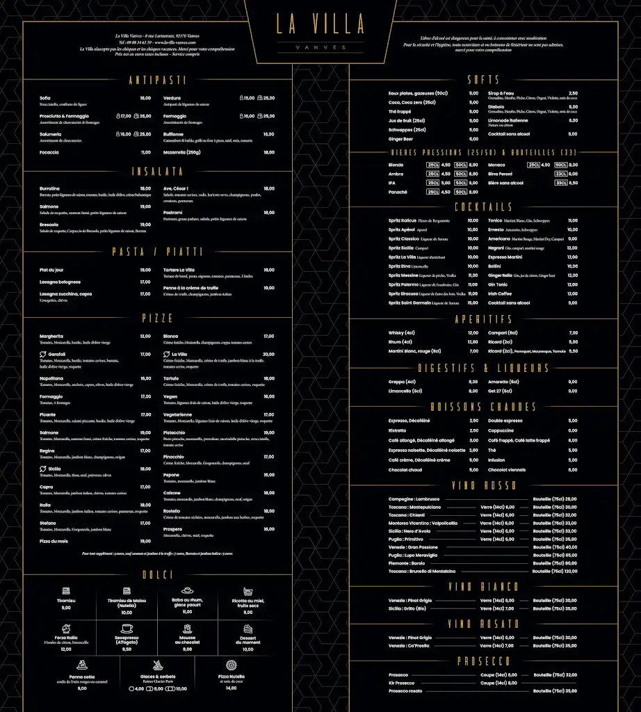 Menu_La Villa Vanves_Vanves_image_1