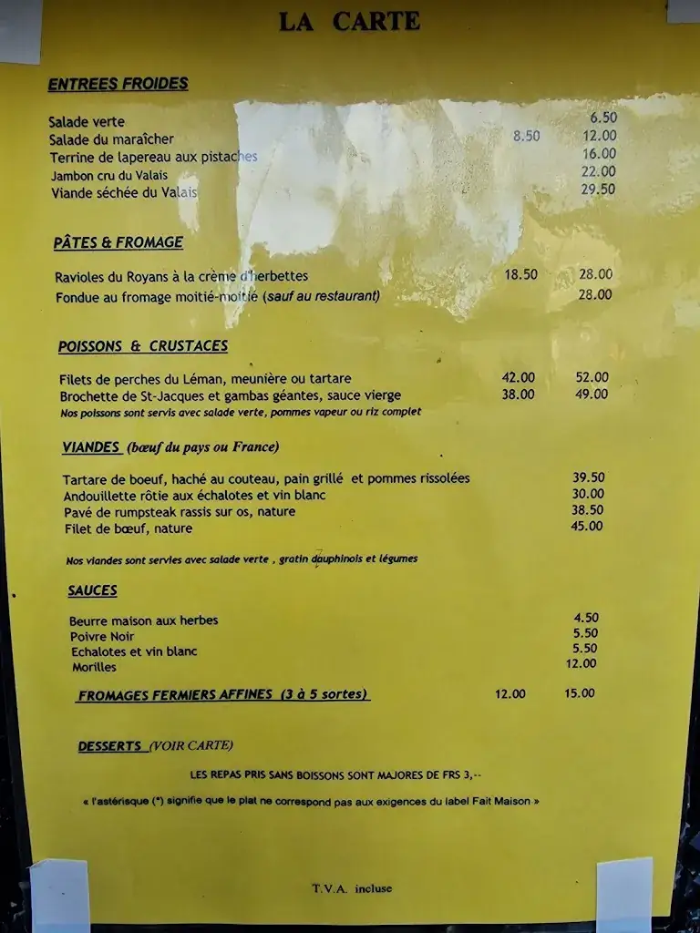 Menu_Auberge de Choully_Choully_image_1