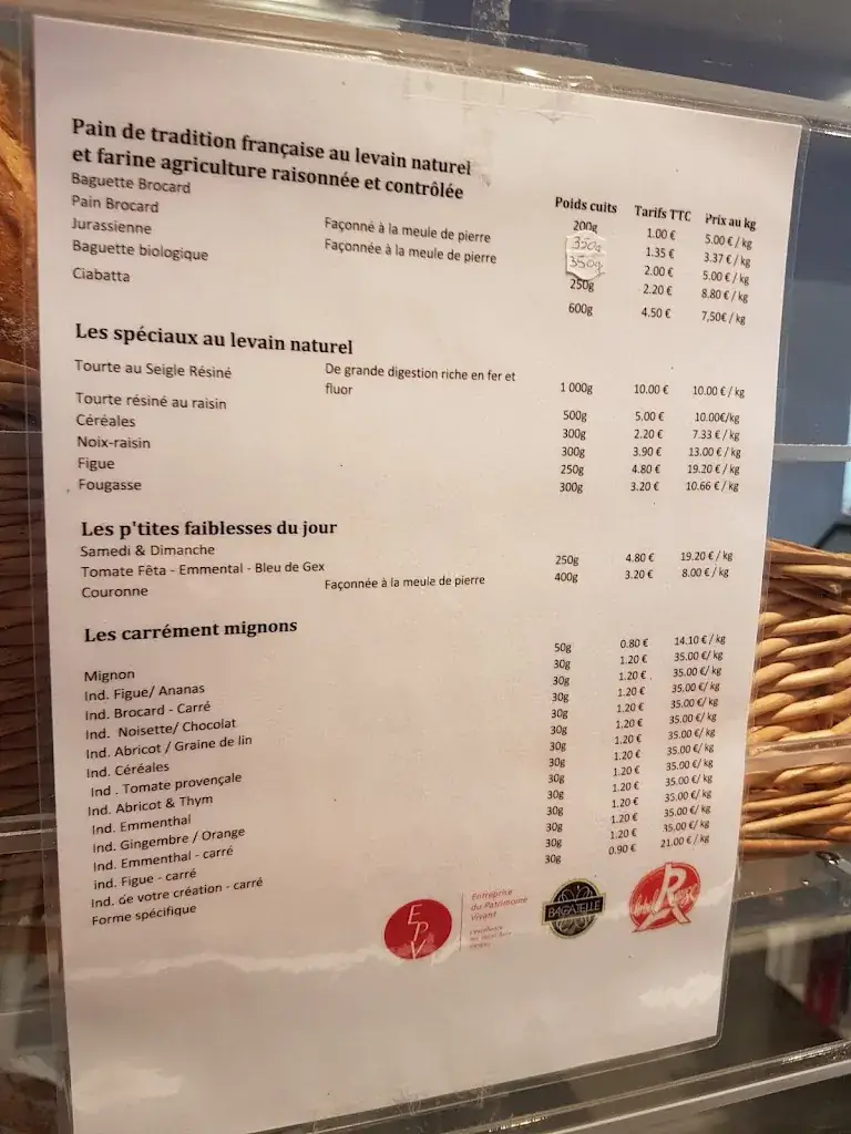 Menu_Bakery - Chocolaterie Sébastien Brocard_Saint-Genis-Pouilly_image_2