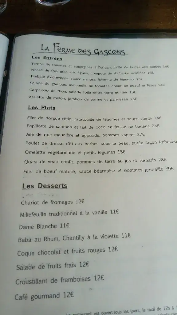 Menu_La Ferme restaurant_Ulis_image_2