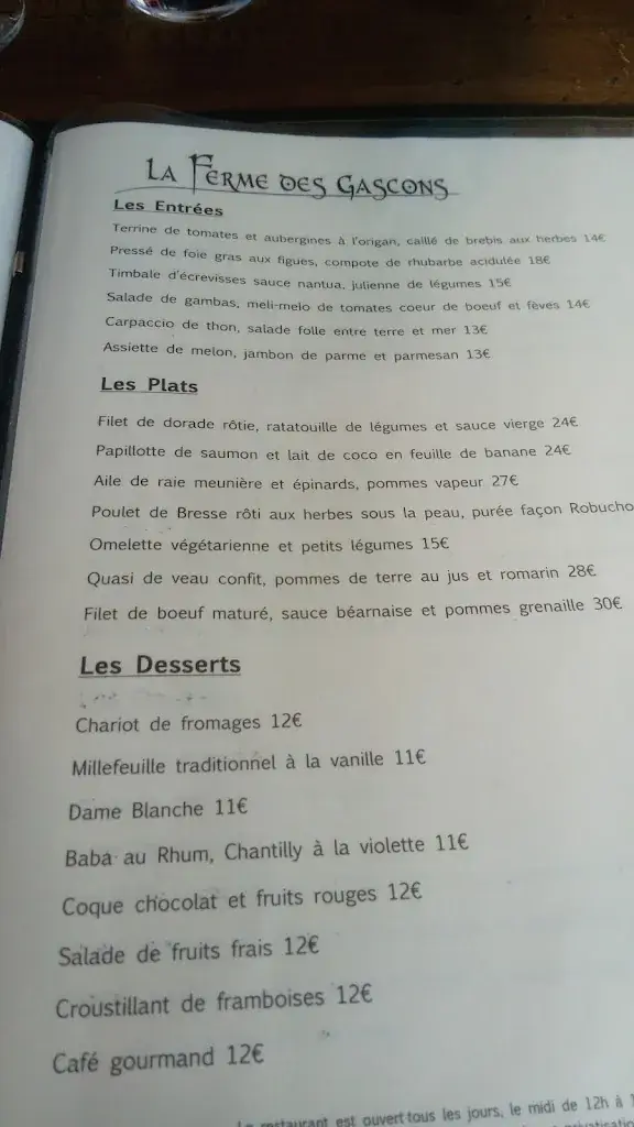Menu_La Ferme restaurant_Ulis_image_3