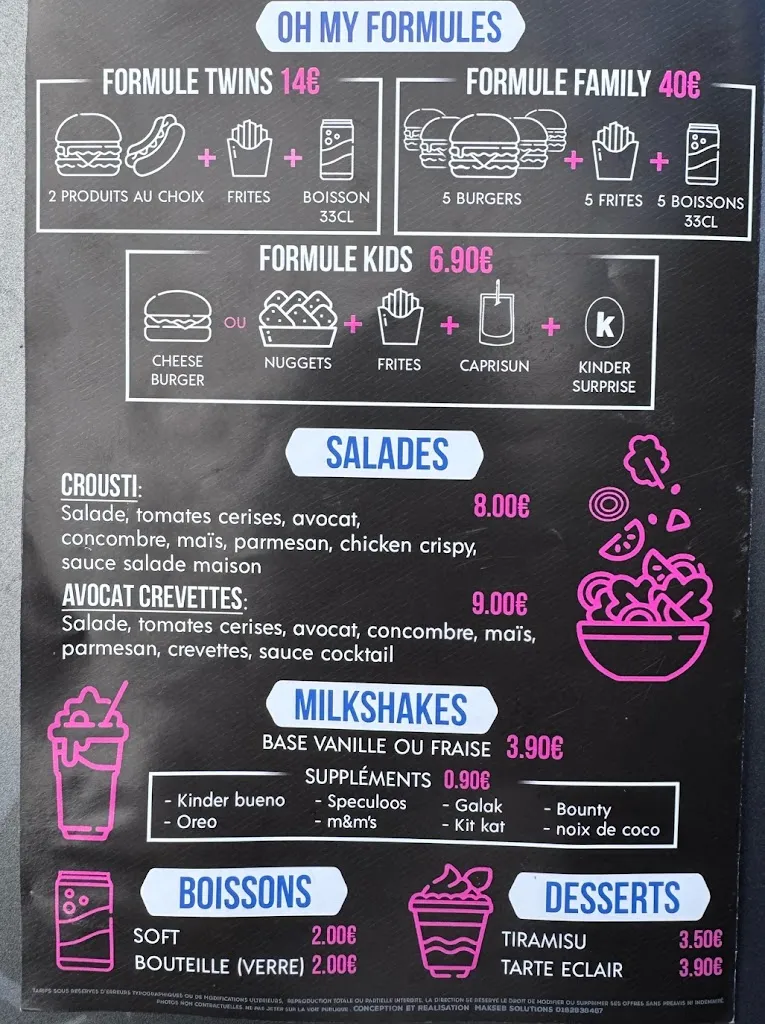 Menu_Oh My Burger !_Villepinte_image_1