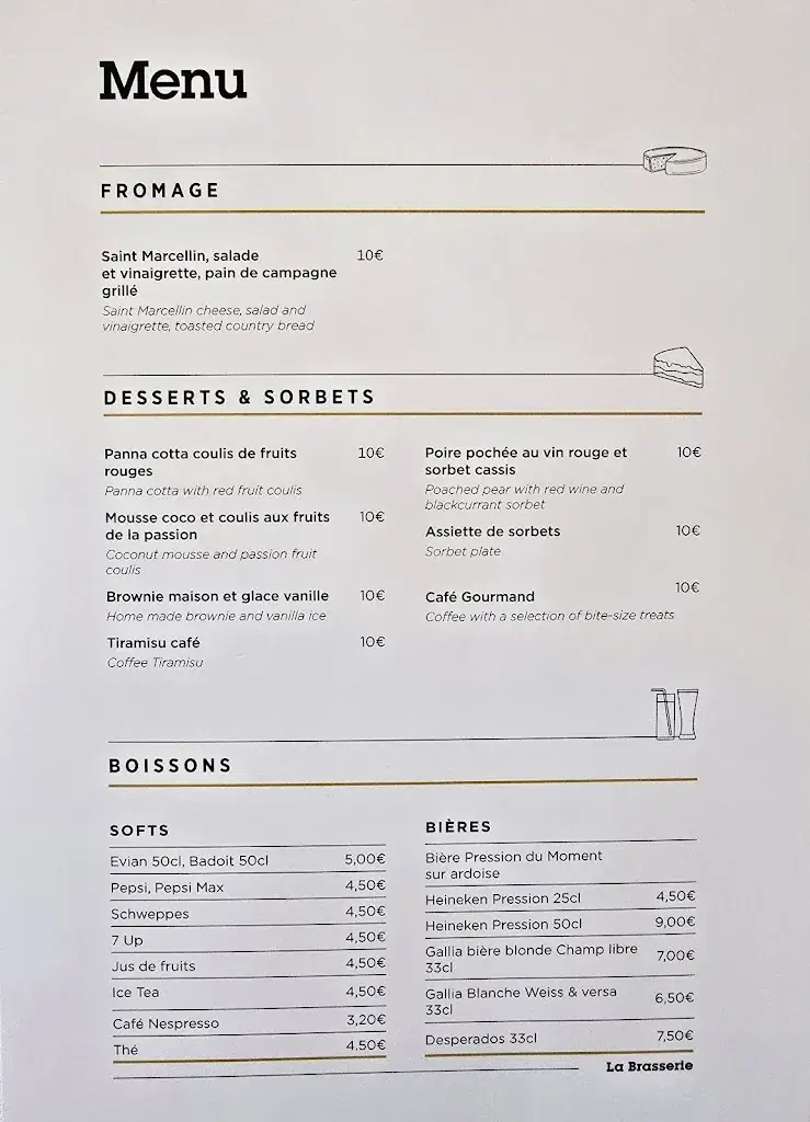 Menu_Restaurant La Brasserie_Villepinte_image_1
