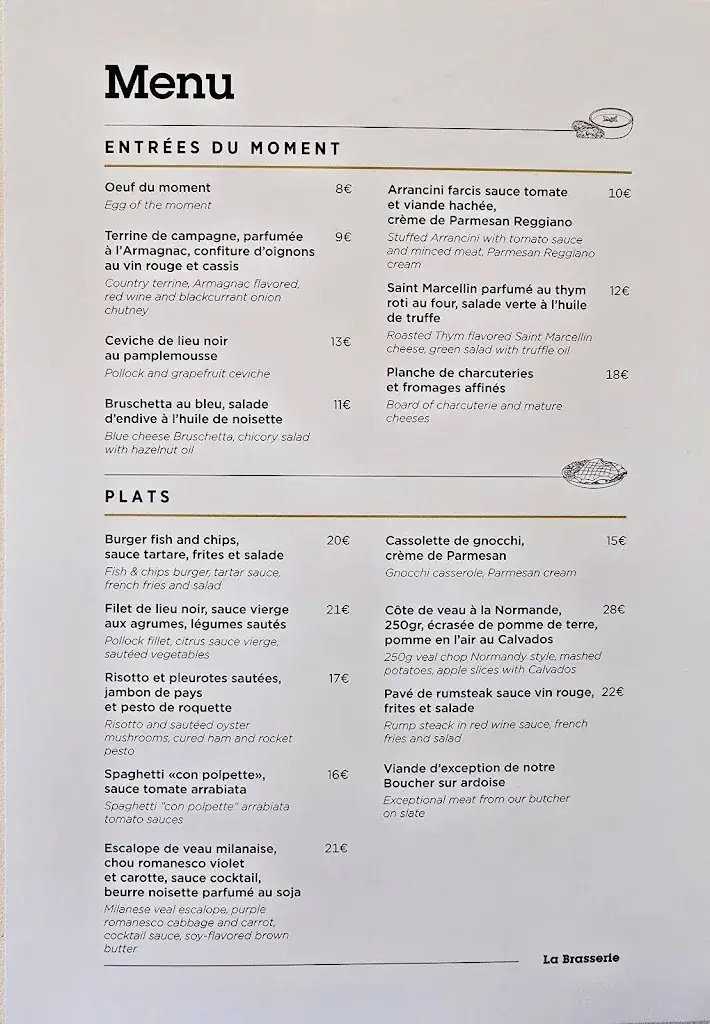Menu_Restaurant La Brasserie_Villepinte_image_2