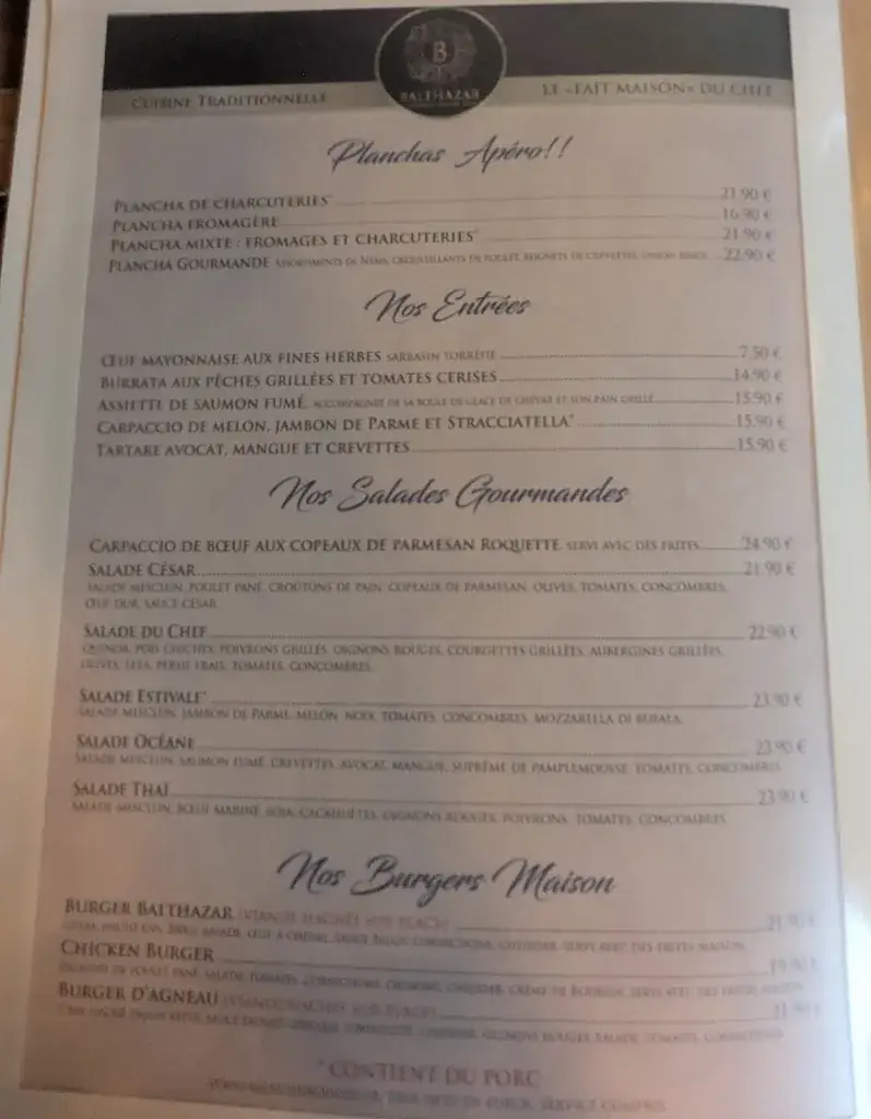 Menu_LE BALTHAZAR Villeparisis_Villeparisis_image_4