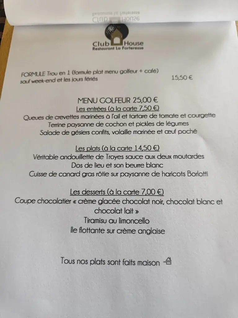 Menu_Restaurant La Forteresse_Thoury-Férottes_image_1