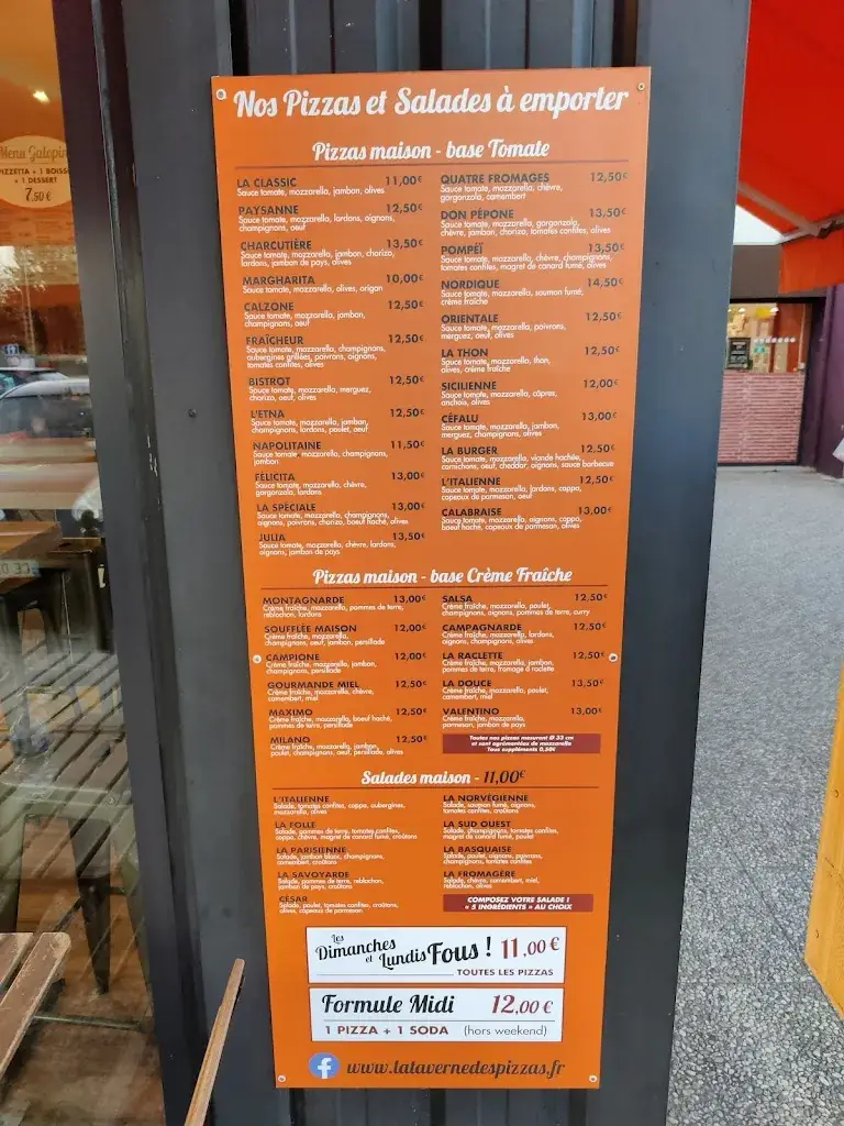 Menu_La Taverne des Pizzas_Vulaines-sur-Seine_image_2